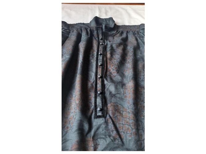 Emanuel Ungaro Parallel Tunika Kleid Wolle grau braun Anthrazitgrau - Ansicht 7