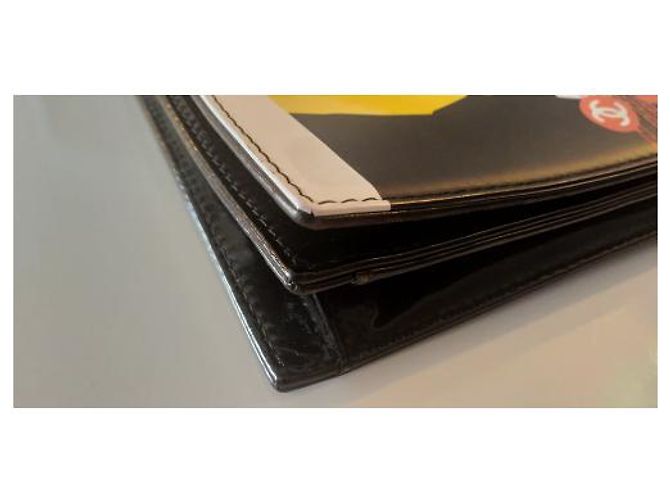 Clutch Chanel in vernice nera Nero - vista 2