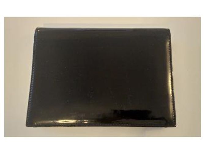 Clutch Chanel in vernice nera Nero - vista 7