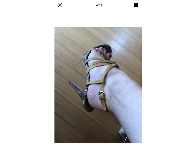 Décolleté Gucci Icon bambù GG pelle beige - vista 9