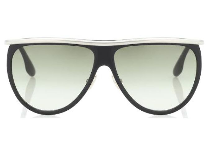 Victoria Beckham V Beckham Half Moon High Brow Brille Schwarz Silber - Ansicht 2