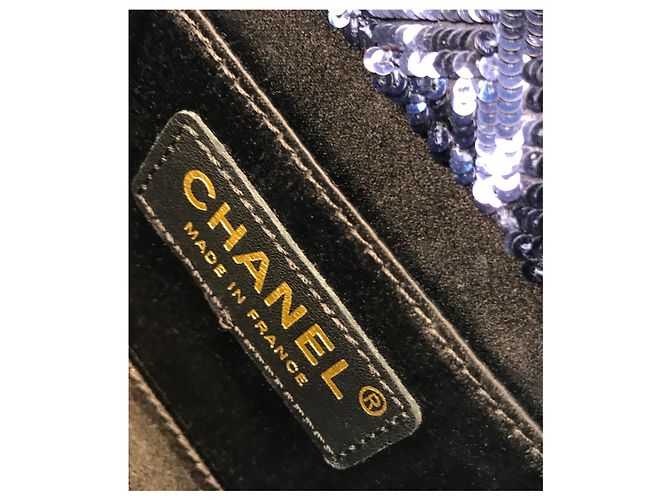 Timeless Chanel Borsa camaleonte rara Blu Blu navy Blu scuro - vista 14