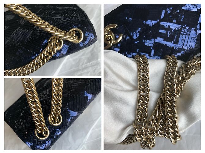 Timeless Chanel Borsa camaleonte rara Blu Blu navy Blu scuro - vista 22
