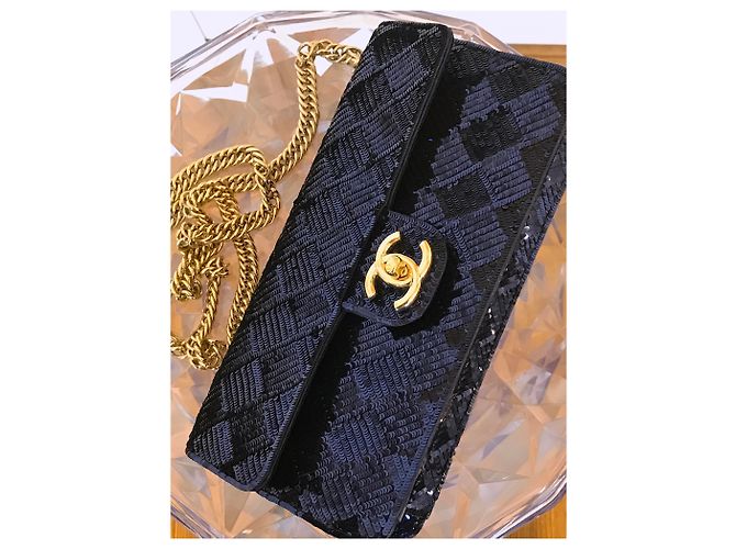 Timeless Chanel Borsa camaleonte rara Blu Blu navy Blu scuro - vista 3
