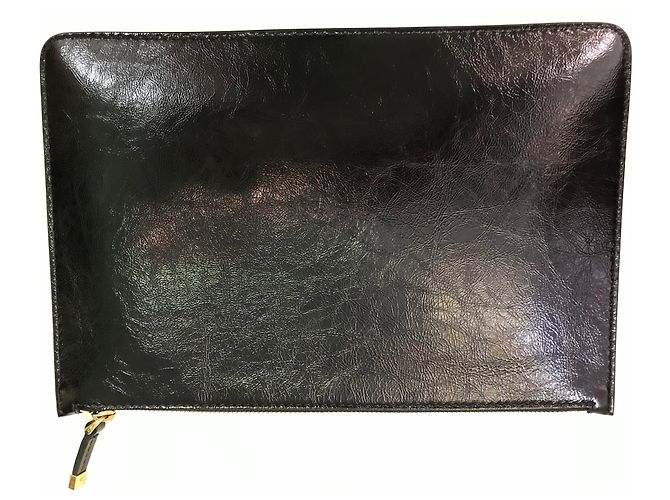 Christian Dior J'adior Clutch aus schwarzem Leder - Ansicht 3