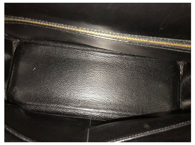 Borsa a mano Hermès Kelly Box in pelle nera Nero - vista 4