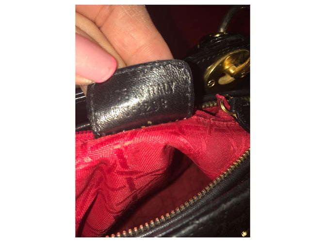 Lady Dior Dior Lady D. Cannage in pelle nera Nero - vista 10