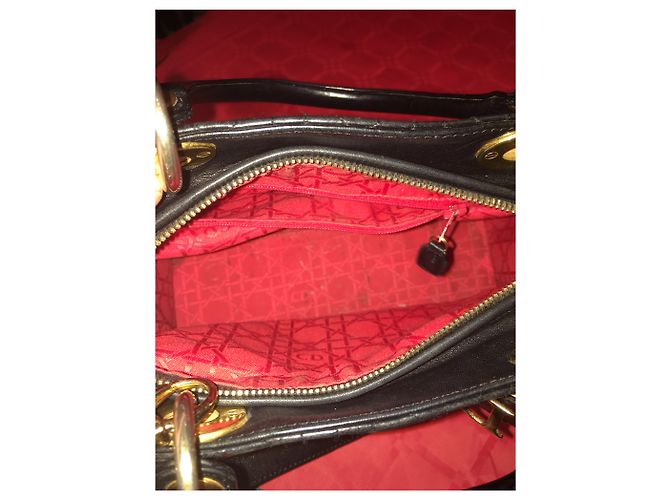 Lady Dior Dior Lady D. Cannage in pelle nera Nero - vista 12