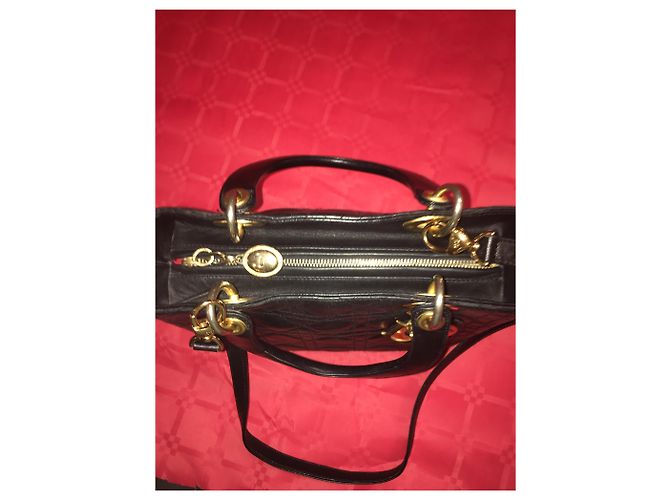 Lady Dior Dior Lady D. Cannage in pelle nera Nero - vista 3