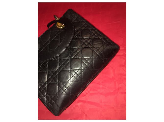 Lady Dior Dior Lady D. Cannage in pelle nera Nero - vista 5