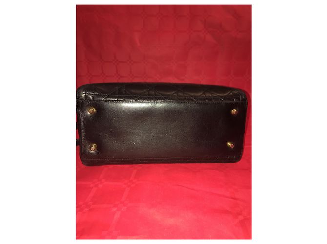 Lady Dior Dior Lady D. Cannage in pelle nera Nero - vista 6