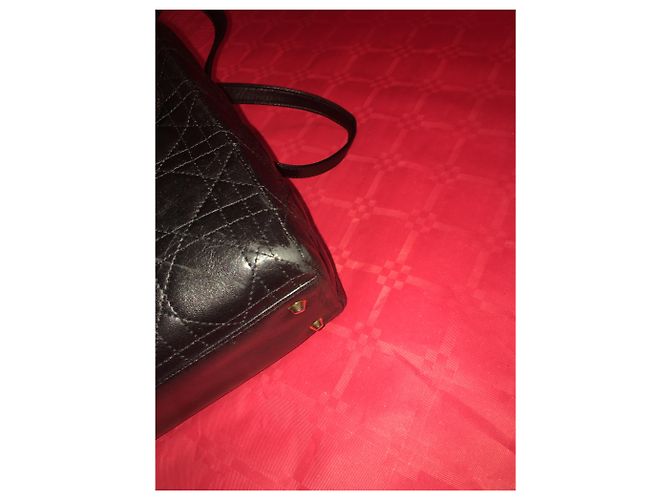 Lady Dior Dior Lady D. Cannage in pelle nera Nero - vista 8