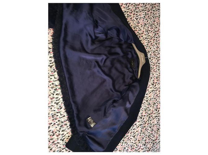 Cop Copine Giacca kimono in pelliccia sintetica Blu navy - vista 3