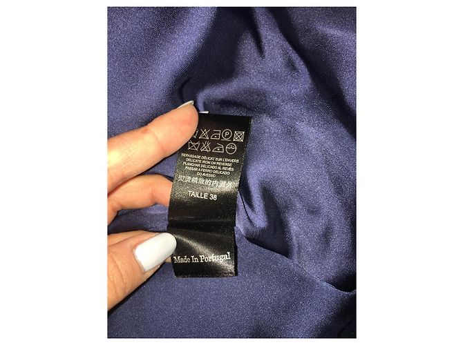 Cop Copine Giacca kimono in pelliccia sintetica Blu navy - vista 4