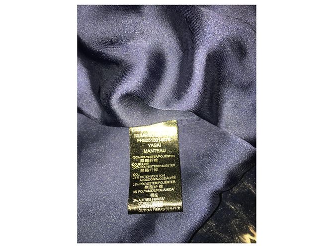 Cop Copine Giacca kimono in pelliccia sintetica Blu navy - vista 5