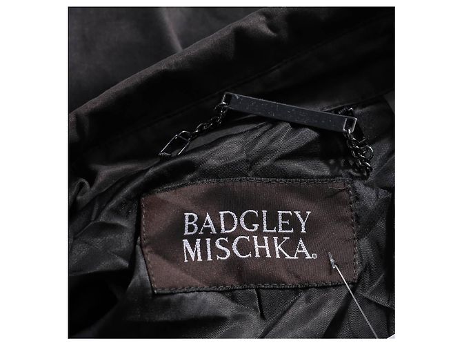 Gabardina Badgley Mischka Gris Oscuro Talla S Gris antracita - vista 4
