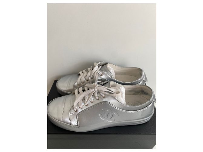 SNEAKERS CHANEL ARGENTO , taille 40,5 - vista 4