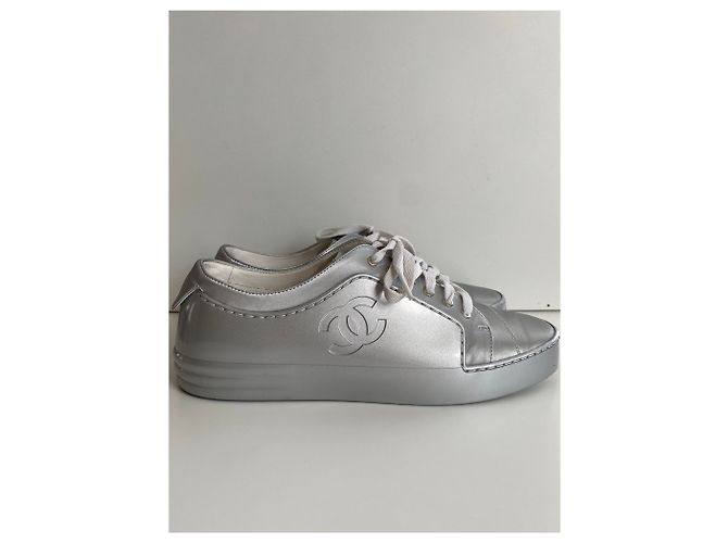 SNEAKERS CHANEL ARGENTO , taille 40,5 - vista 9