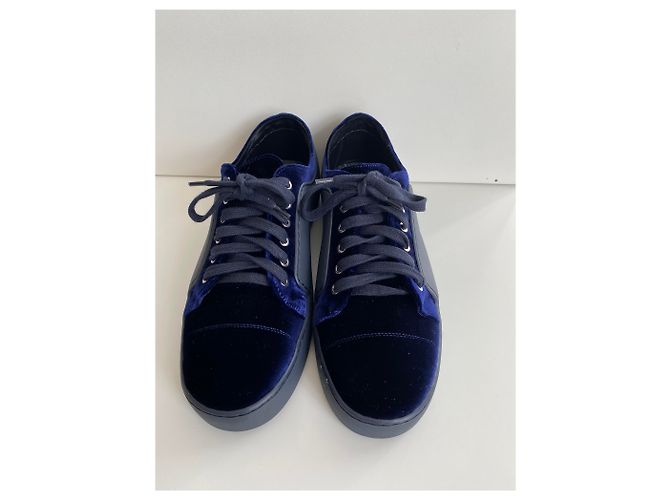 Sneakers Chanel in pelle / velluto , notte Blu . taille 40,5 Blu navy - vista 6