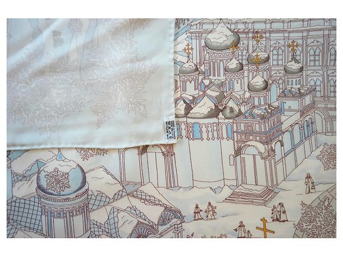 Hermès Lenços Azul claro - vista 4