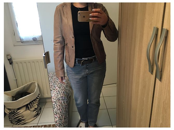 Ikks Lammfelljacke Beige - Ansicht 8