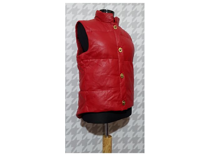 Coach Lederjacke Weste rot - Ansicht 2