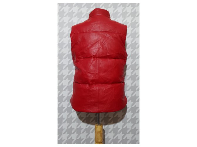 Coach Lederjacke Weste rot - Ansicht 3