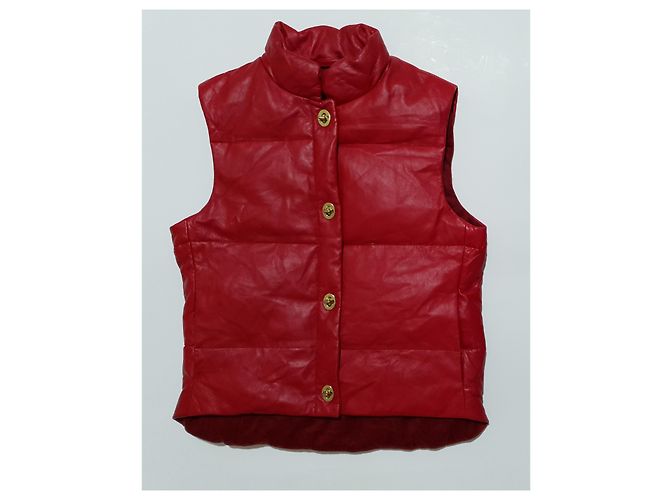 Coach Lederjacke Weste rot - Ansicht 4