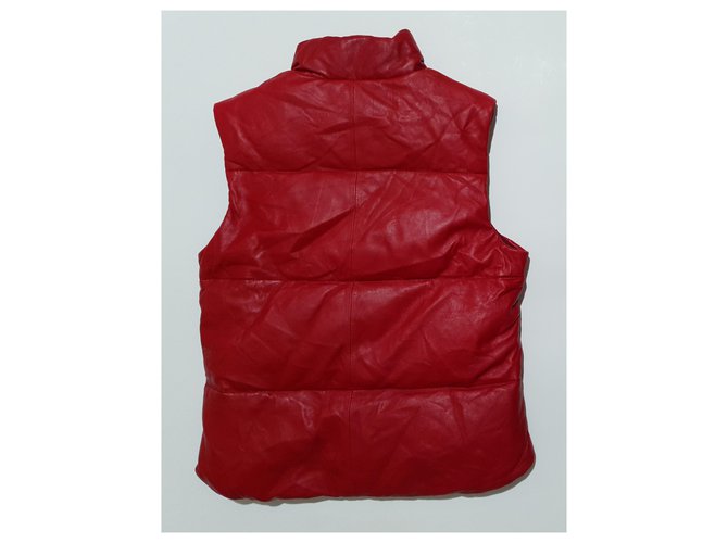 Coach Lederjacke Weste rot - Ansicht 5