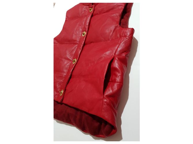 Coach Lederjacke Weste rot - Ansicht 6