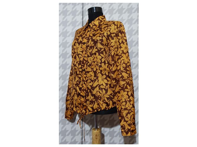 Camicia in seta floreale René Lezard Multicolore - vista 2