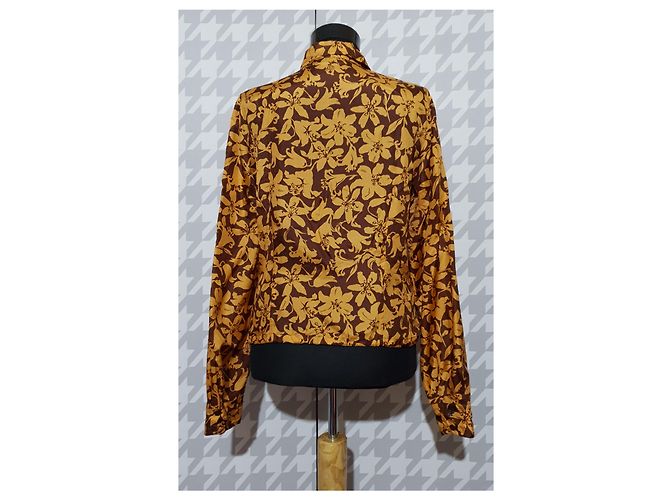 Camicia in seta floreale René Lezard Multicolore - vista 3