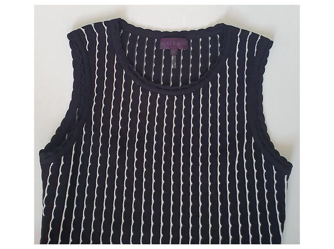 Hale Bob Kleid Schwarz Weiß Größe M - Ansicht 4