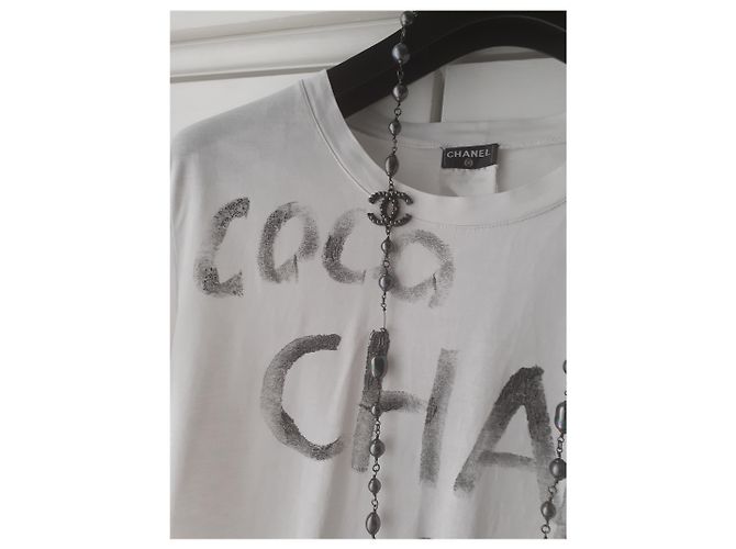 Cambon Maglietta Tag Chanel Bianco - vista 2