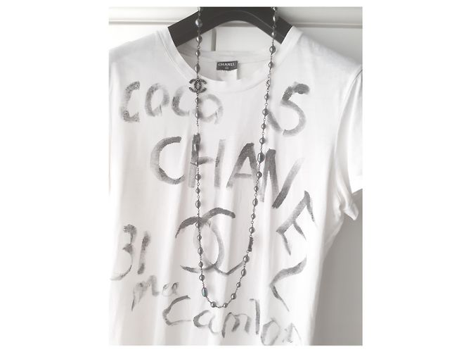 Cambon Maglietta Tag Chanel Bianco - vista 3