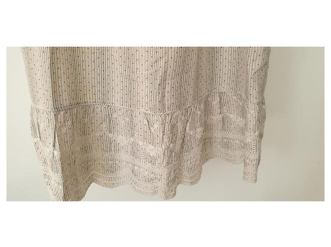 Sandro Besticktes Baumwoll Tank Top Eggshell Aus weiß - Ansicht 2