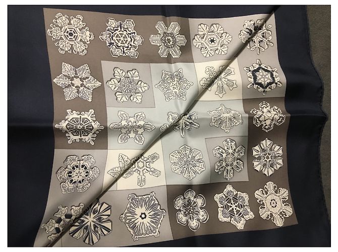 Hermès-Platz "die Feuer des Winters" Beige Grau Anthrazitgrau - Ansicht 2