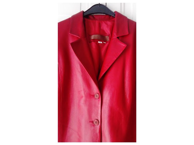 Giorgio Sandrine Lammfell Blazer Jacke Rot Bordeaux - Ansicht 3