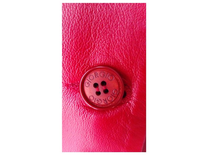 Giorgio Sandrine Lammfell Blazer Jacke Rot Bordeaux - Ansicht 5