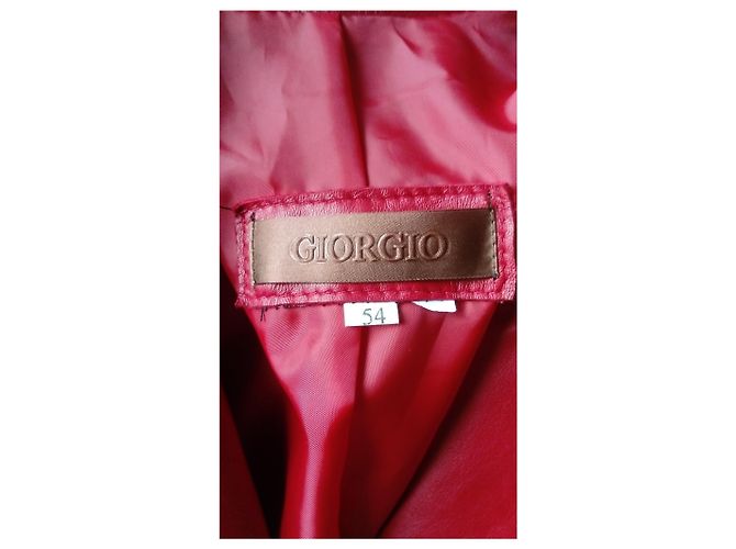 Giorgio Sandrine Lammfell Blazer Jacke Rot Bordeaux - Ansicht 6