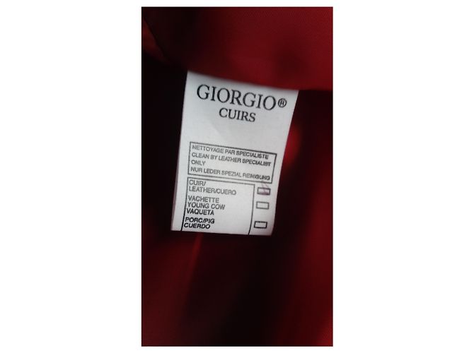 Giorgio Sandrine Lammfell Blazer Jacke Rot Bordeaux - Ansicht 7
