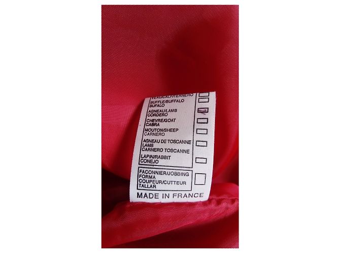 Giorgio Sandrine Lammfell Blazer Jacke Rot Bordeaux - Ansicht 8
