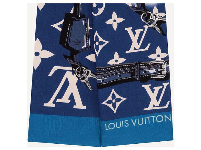 Louis Vuitton LV Bandeau Seide Blau - Ansicht 2