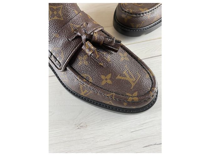 Louis Vuitton Mocassino Voltaire Marrone - vista 2