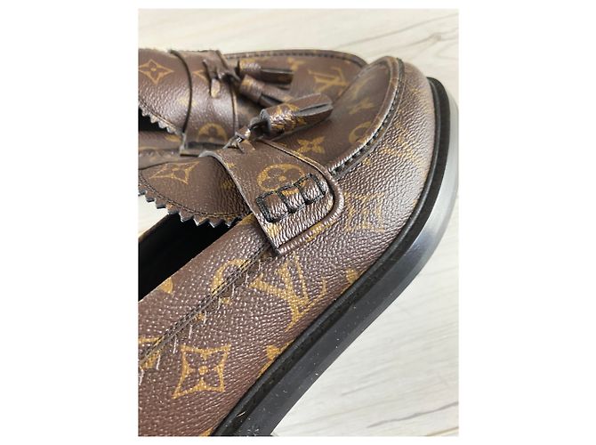 Louis Vuitton Mocassino Voltaire Marrone - vista 7