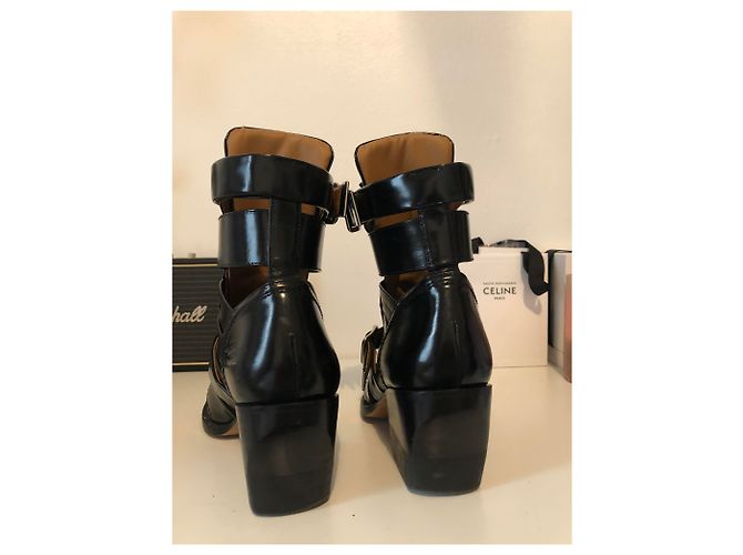 Stivaletti Chloé Reilley in pelle nera Nero - vista 3