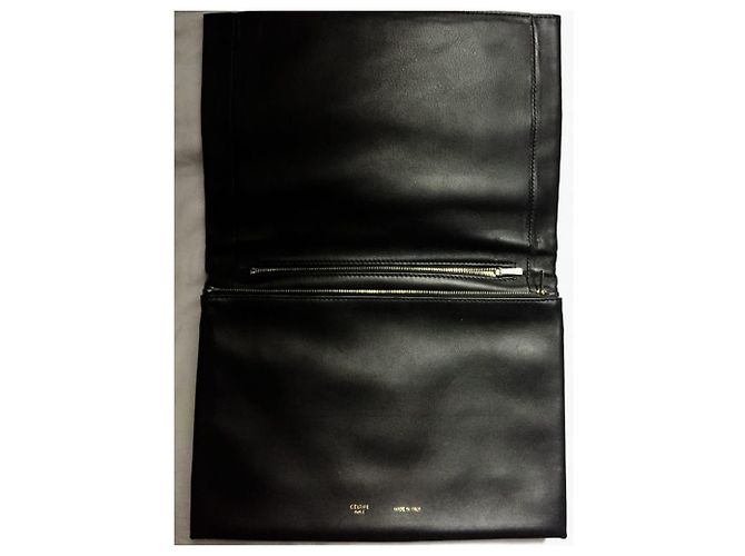 Pochette Céline trio in pelle nera Nero - vista 4