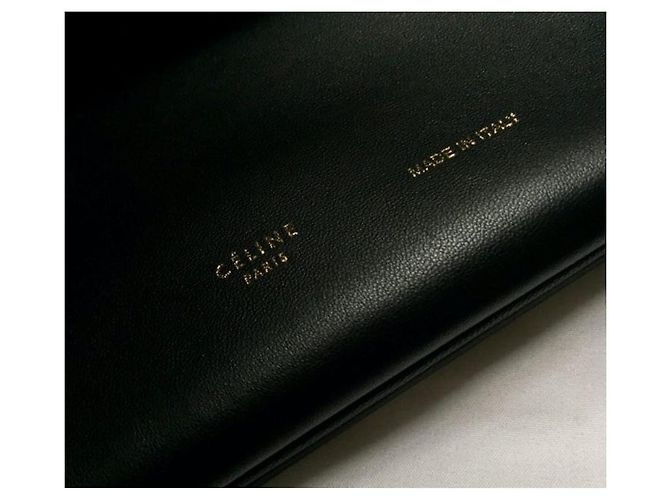 Pochette Céline trio in pelle nera Nero - vista 8