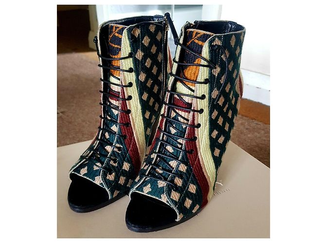Stivaletti Burberry Prorsum Virginia con punta aperta Multicolore - vista 7
