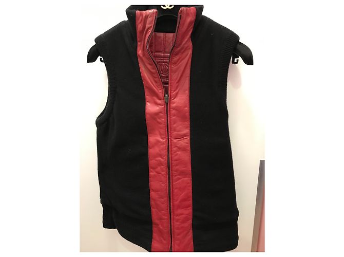 Chanel ärmellose Strickjacke Rot - Ansicht 3